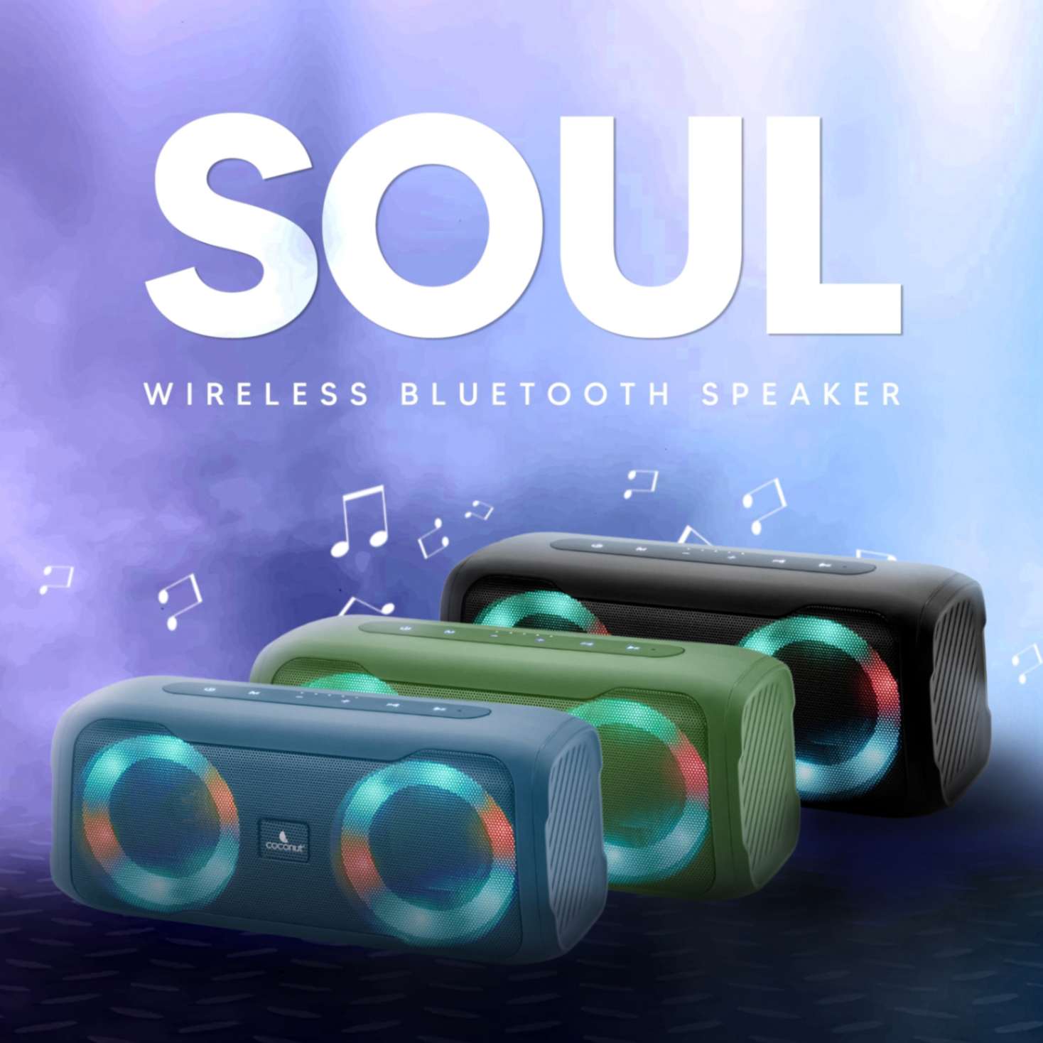 Soul 8W Bluetooth Speaker, RGB Portable Speaker, Bluetooth 5.1