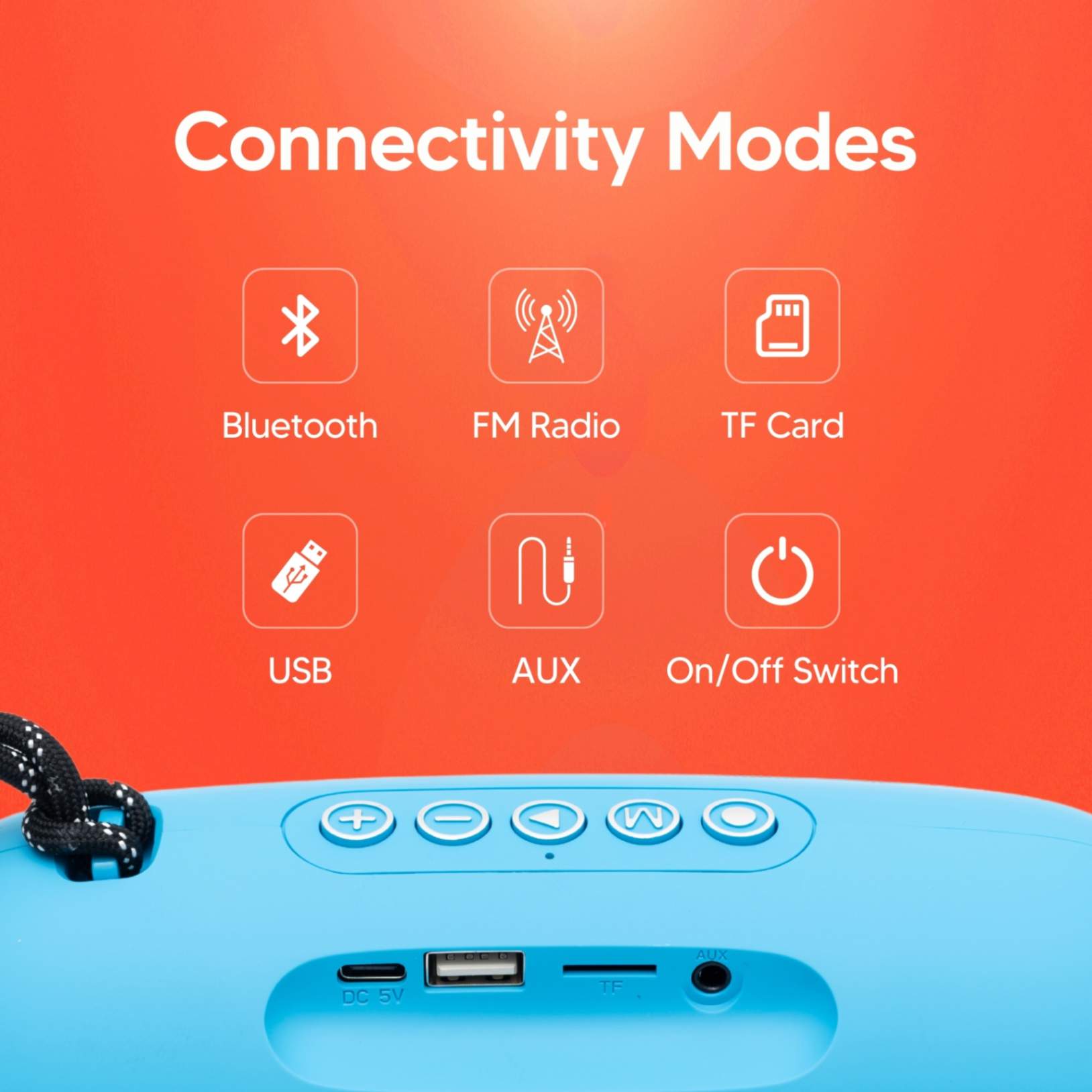 Grace 8W Bluetooth Speaker, RGB portable design, Bluetooth 5.1 tech