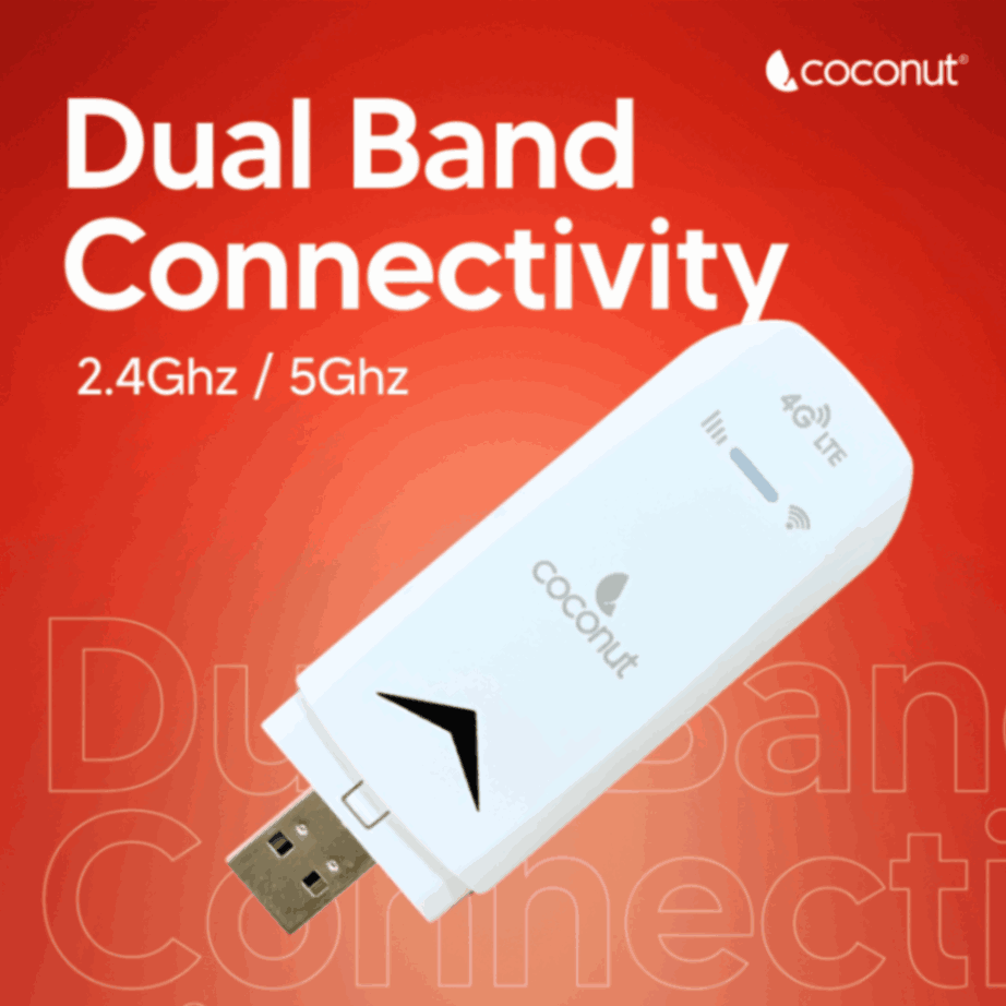 Konnect 4G Dongle - Dual Band, Compatible with All SIM Cards