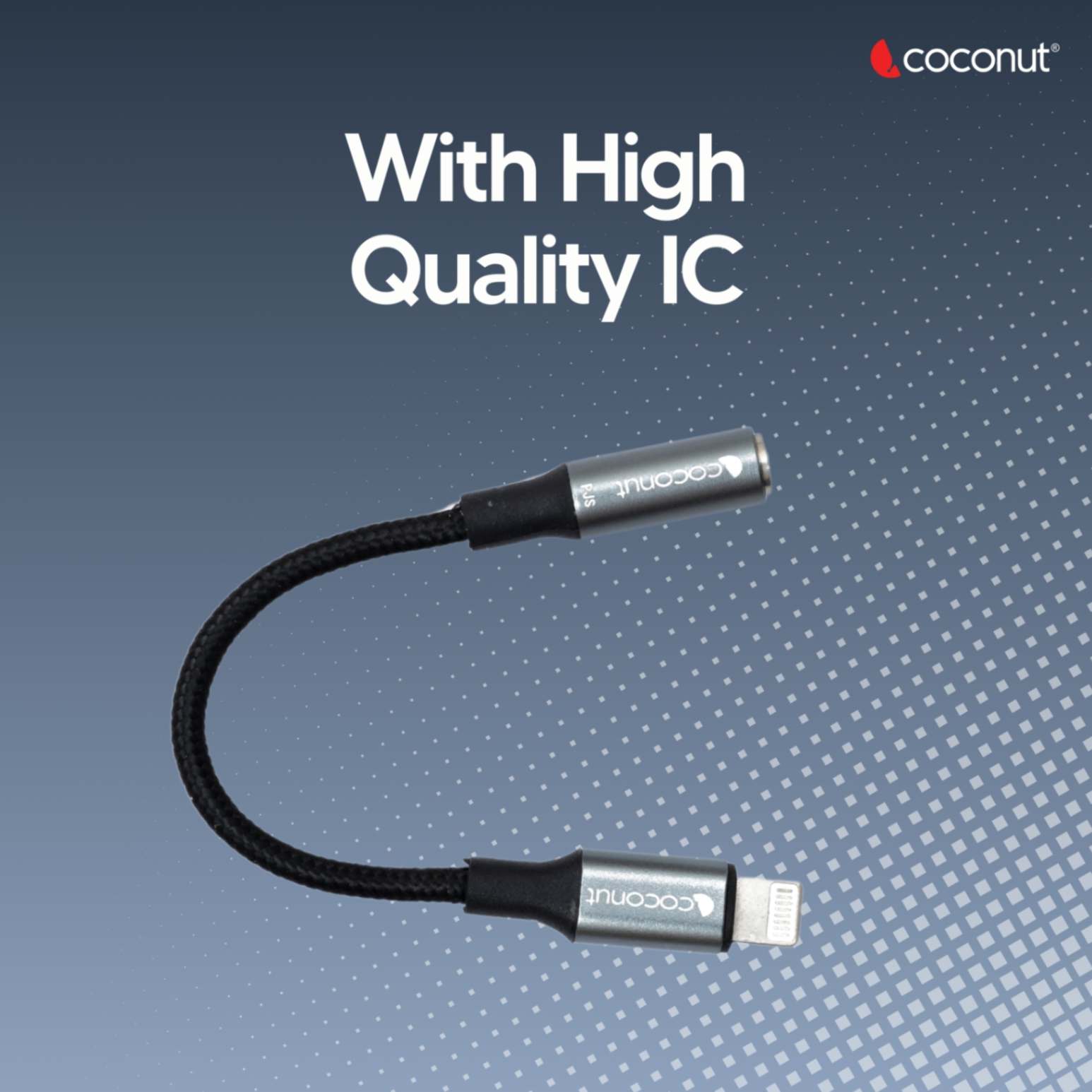 AC02 Lightning to 3.5mm AUX Adapter Connector, High Quality Audio, 6 Months Warranty