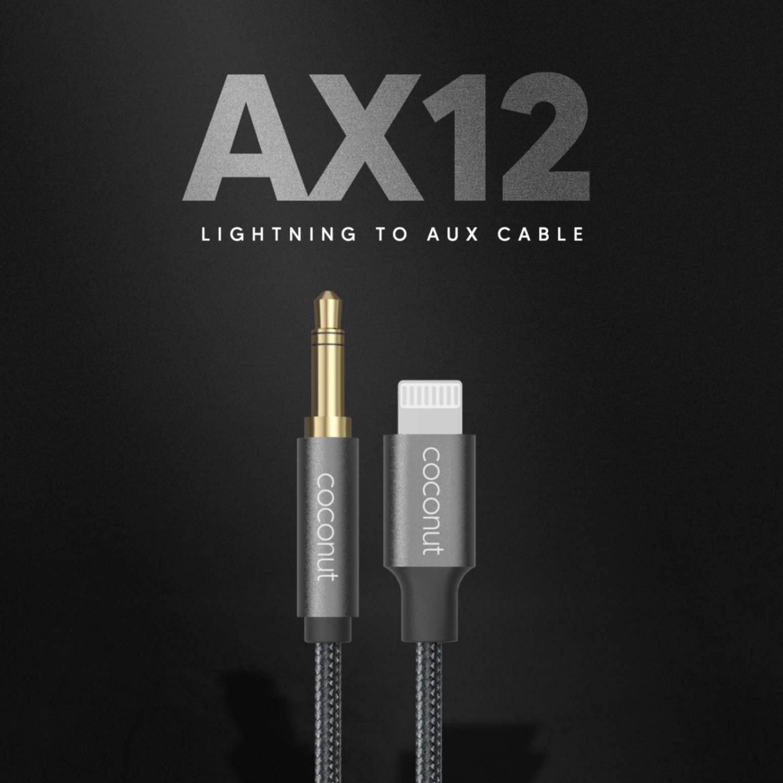 AX12 Lightning to 3.5mm AUX Audio 1M Cable for devices