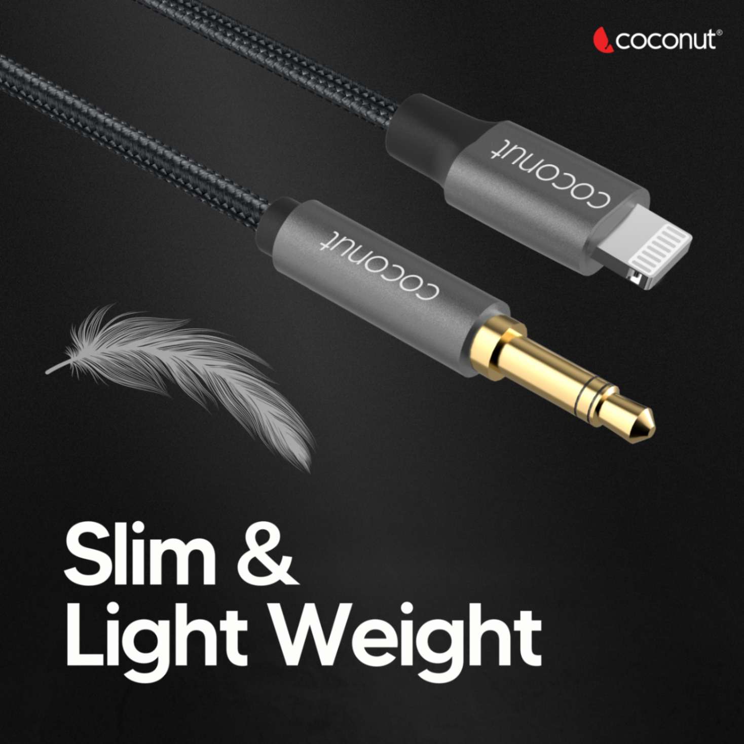 AX12 Lightning to 3.5mm AUX Audio 1M Cable for devices