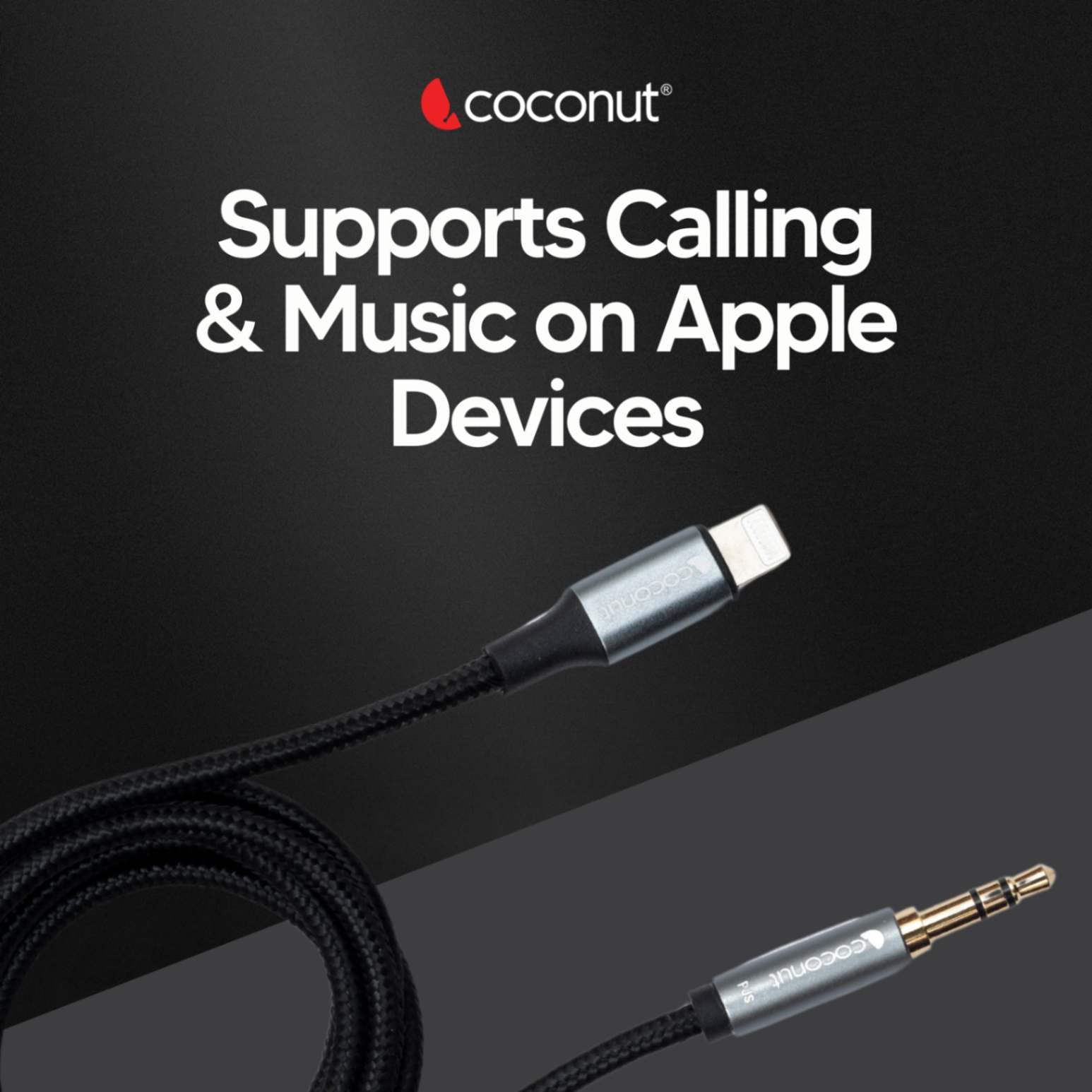 AX12 Lightning to 3.5mm AUX Audio 1M Cable for devices