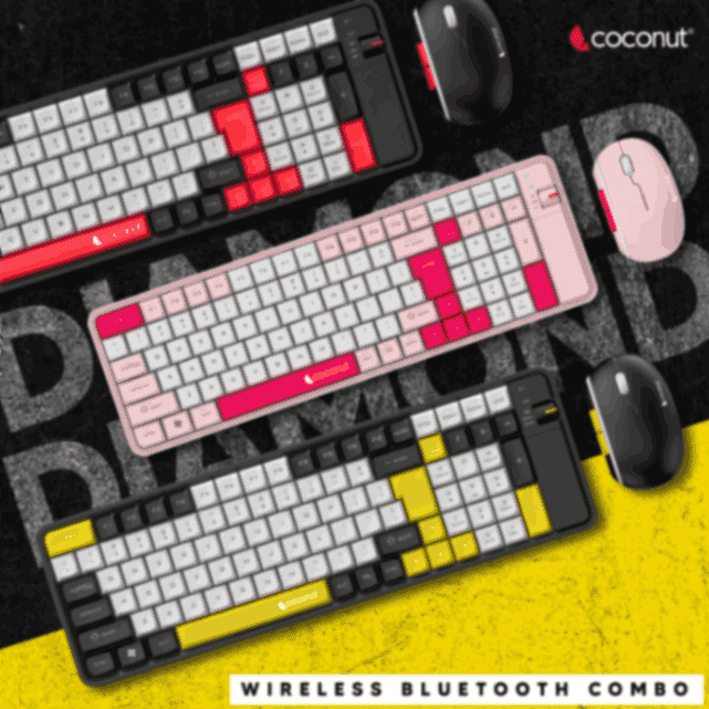 Diamond rechargeable wireless combo: 100 keys, 6D mouse, rugged design