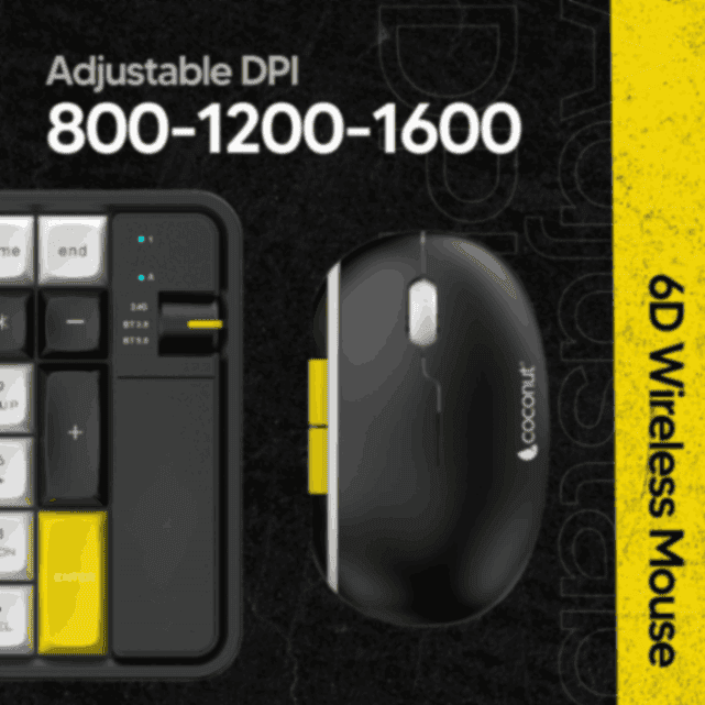 Diamond rechargeable wireless combo: 100 keys, 6D mouse, rugged design