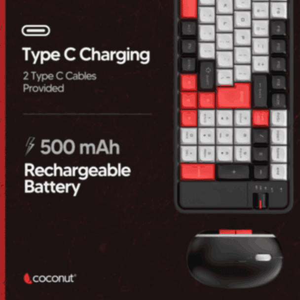 Diamond rechargeable wireless combo: 100 keys, 6D mouse, rugged design