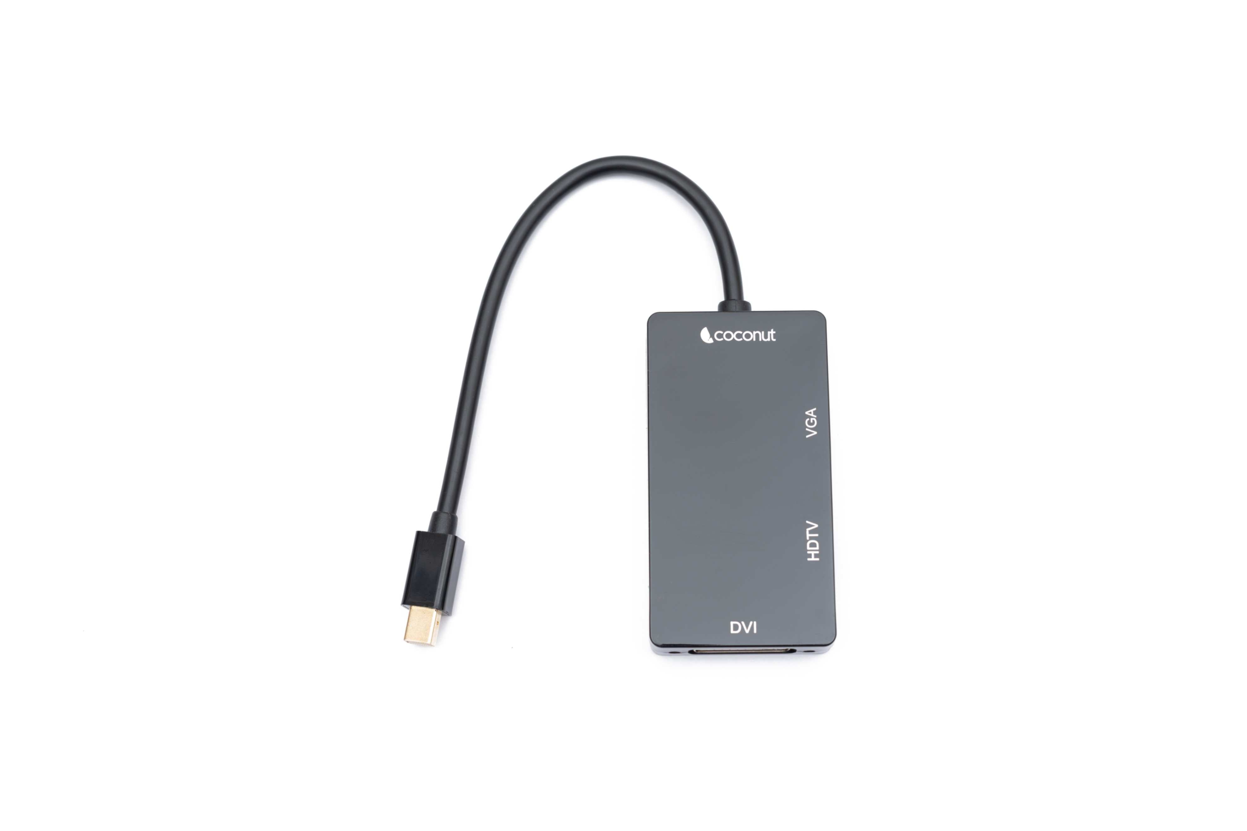 Mini DisplayPort to HDMI + VGA + DVI Converter, Male to Female