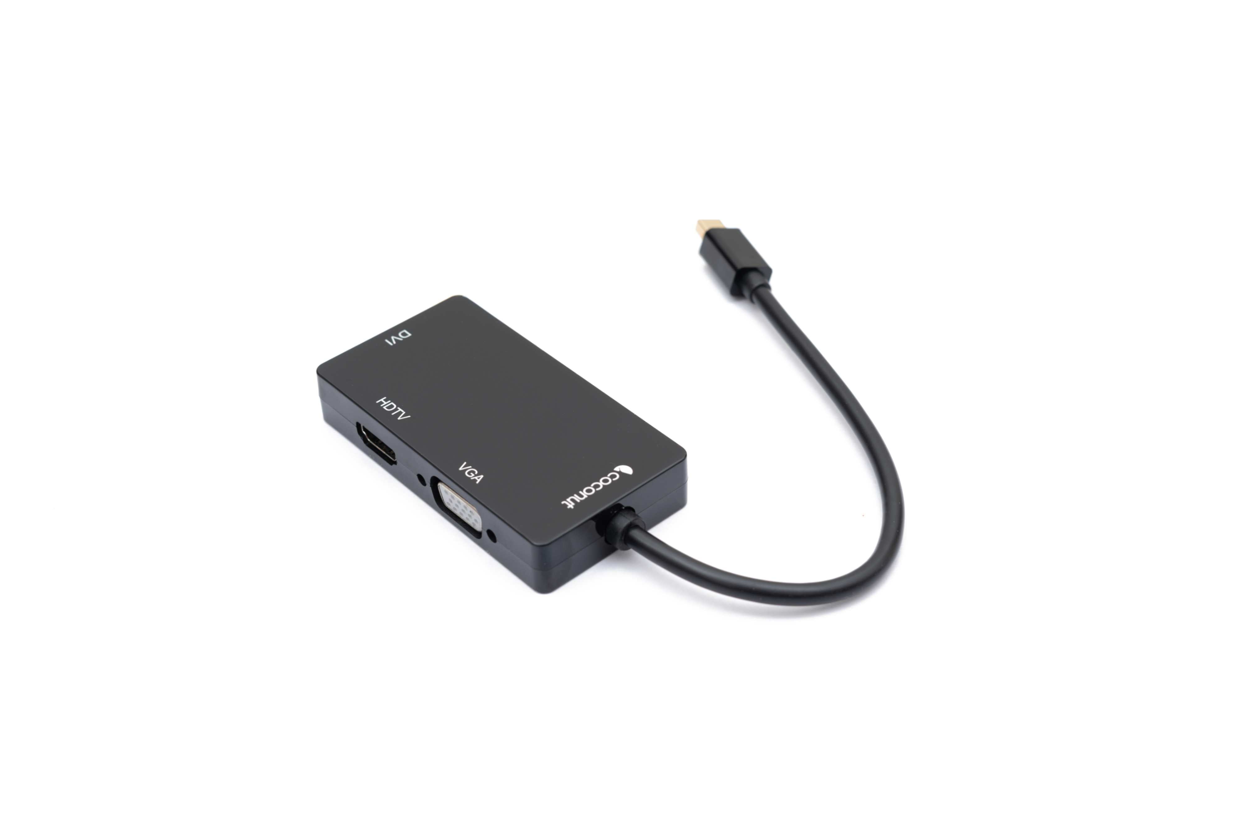 Mini DisplayPort to HDMI, VGA, DVI Converter, Male to Female Adapter