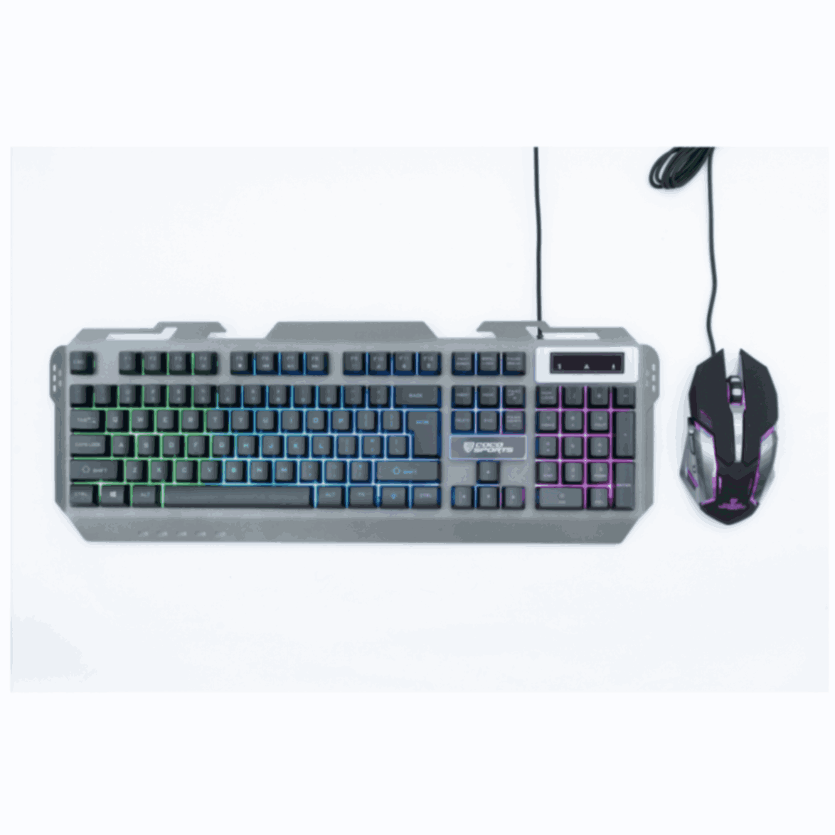 Krater Gaming Keyboard and Mouse Combo, 104 Keys, Rainbow Backlight