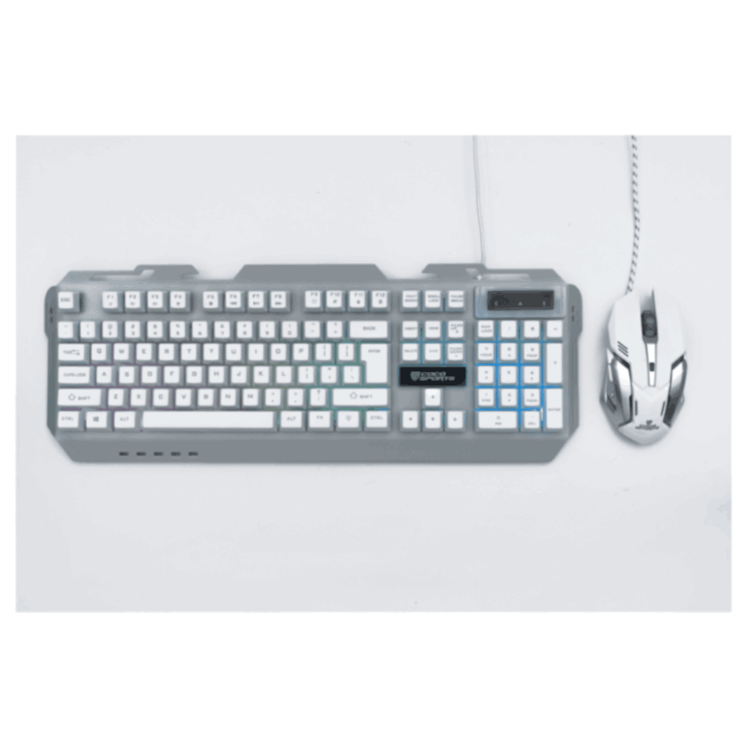 Krater Gaming Wired Keyboard Mouse Combo,104 Keys, Rainbow Backlighting, 19 Anti-Ghosting Keys