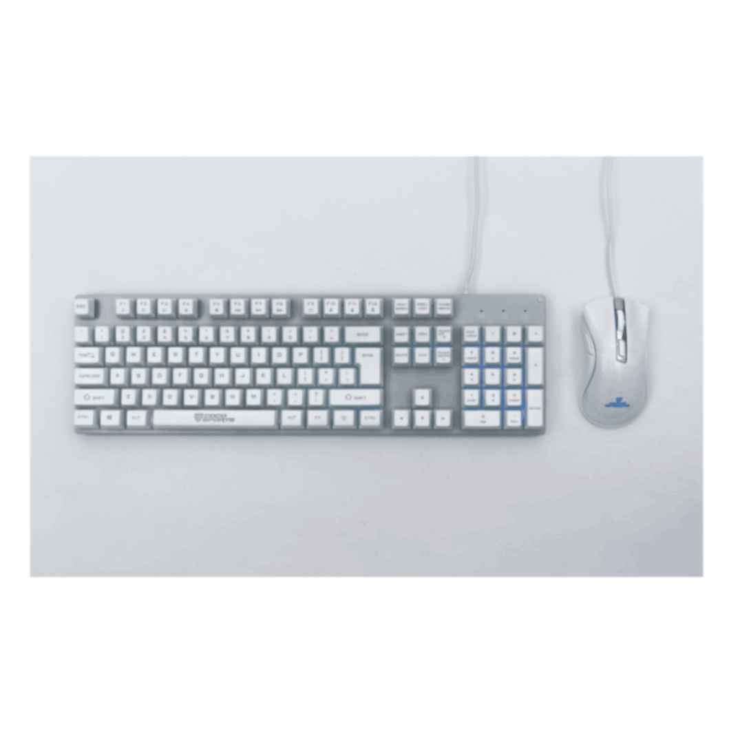 Krux Gaming Wired Keyboard & Mouse Combo with Rainbow Backlight, 104 Keys