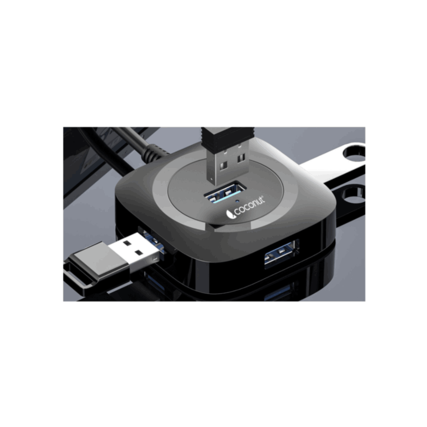 UH20 Vega USB 3.0 Hub with 4 Ports and 1M Cable for Fast Connectivity