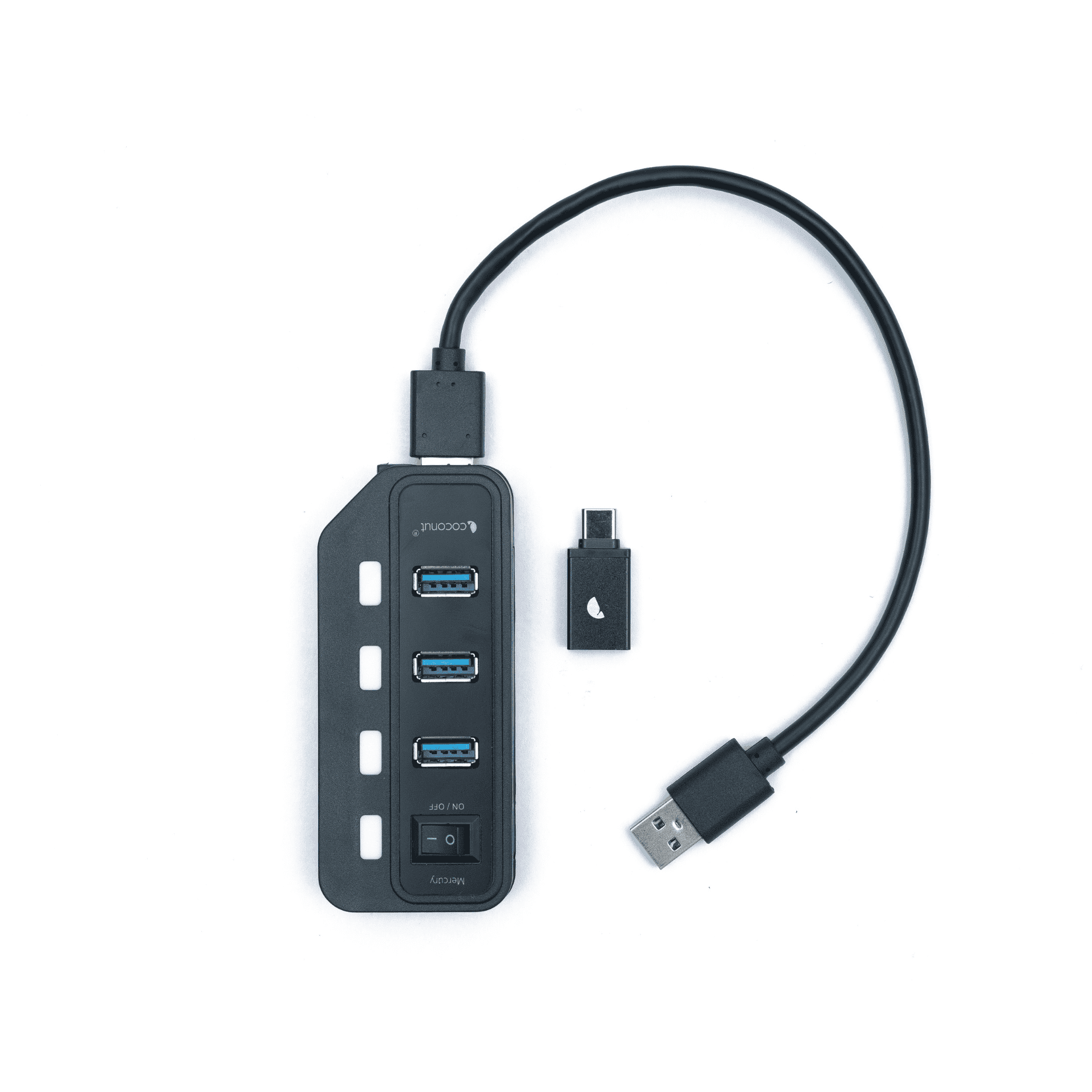 UH18 Mercury 7-Port USB Hub with sleek design and multiple connections