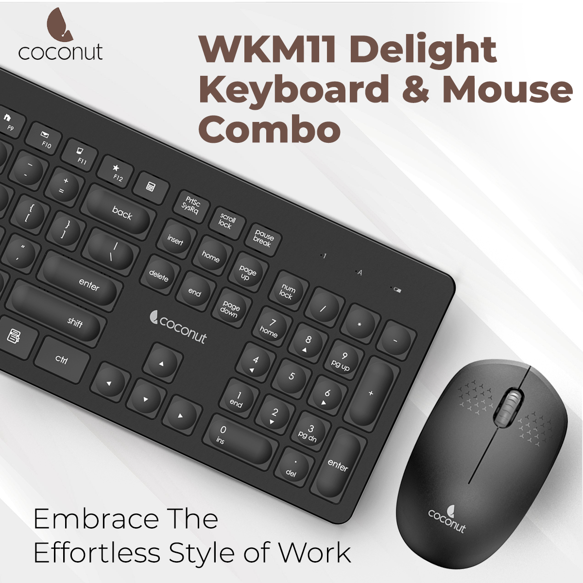 Delight Wireless Combo: sleek keyboard and mouse set for easy use