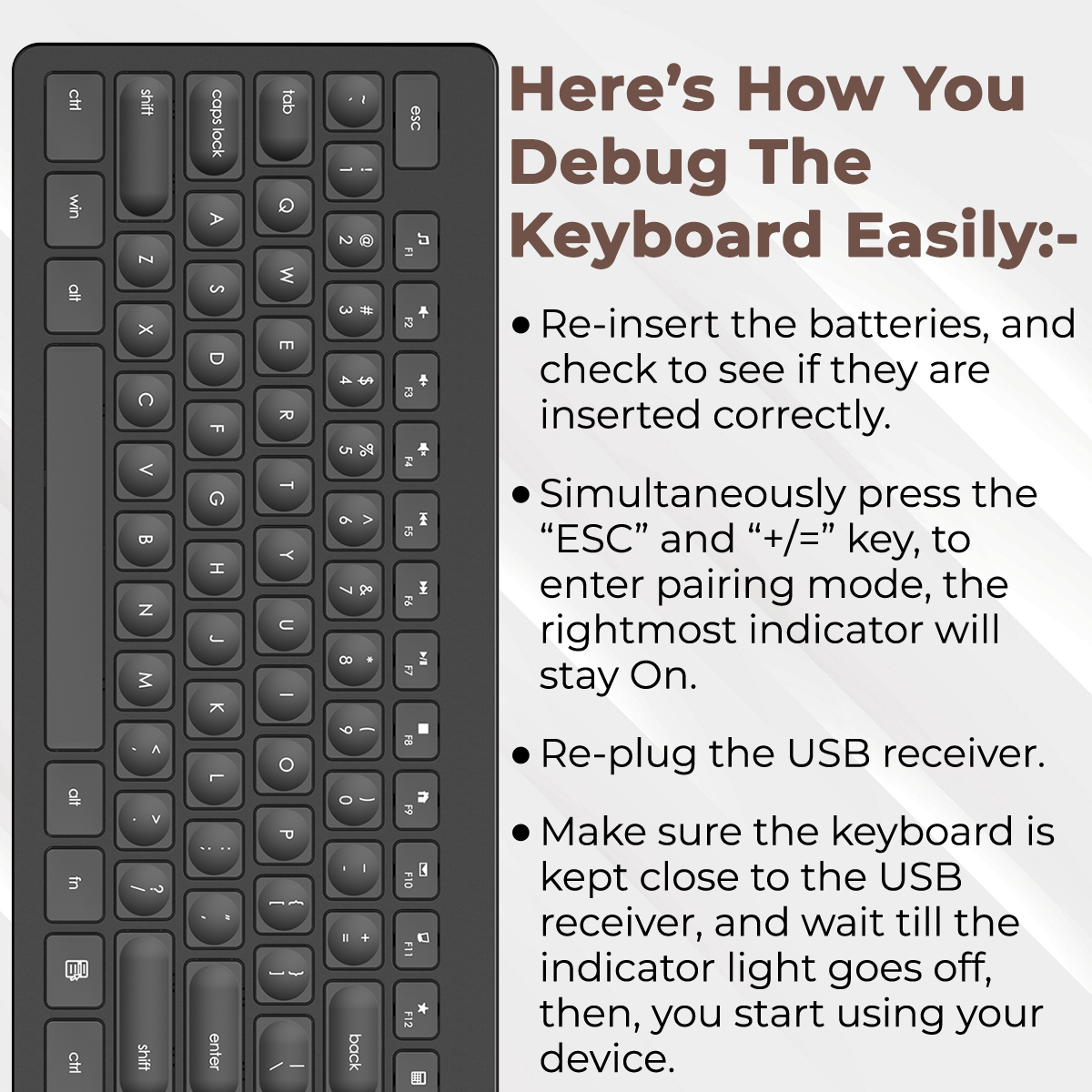 Delight Wireless Combo: sleek keyboard and mouse set for easy use