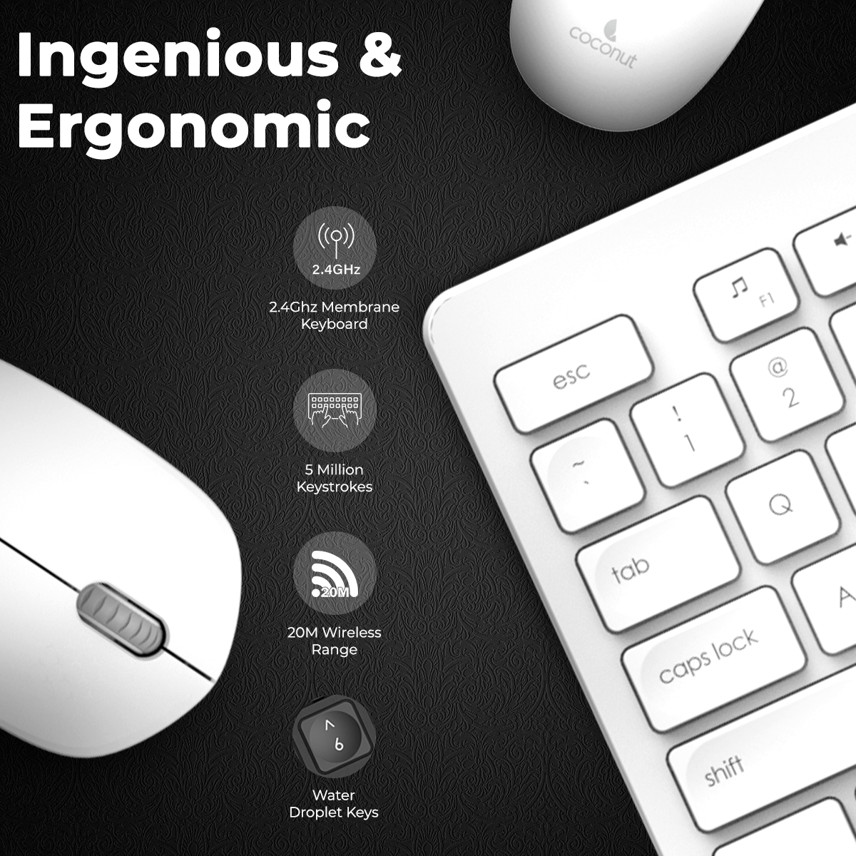 Delight Wireless Combo: sleek keyboard and mouse set for easy use