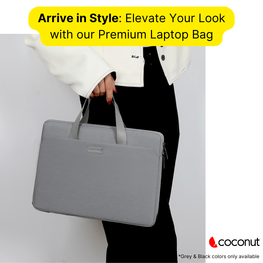 Vista laptop bag with sleek design, durable material, and comfortable handle