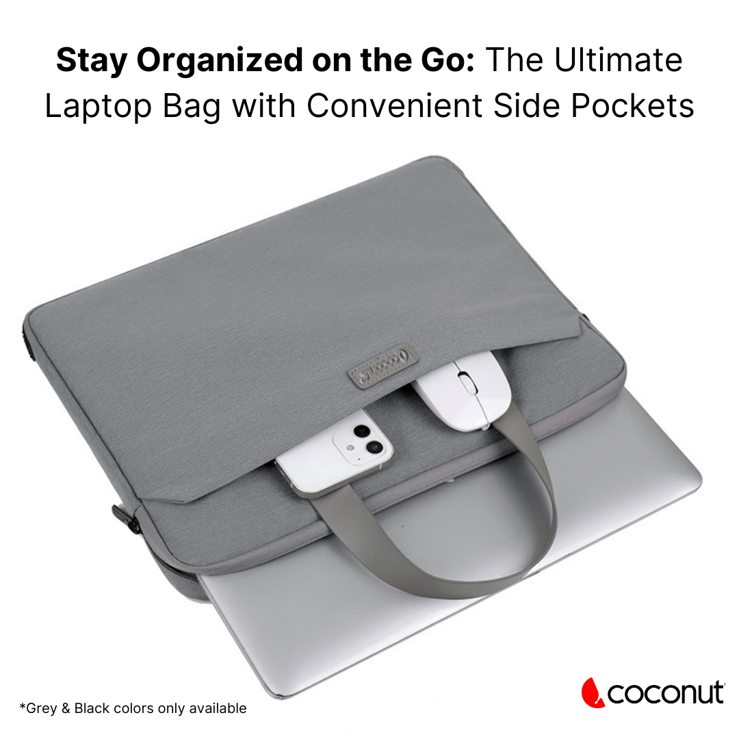 Vista laptop bag with sleek design, durable material, and comfortable handle