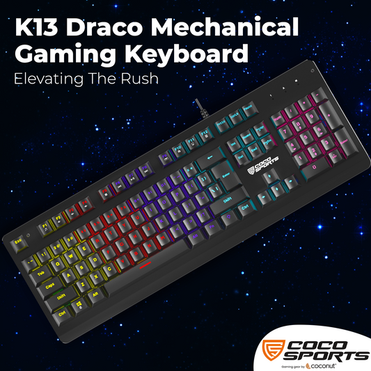 K13 Draco LED Mechanical Gaming Keyboard, 104 Blue Switches