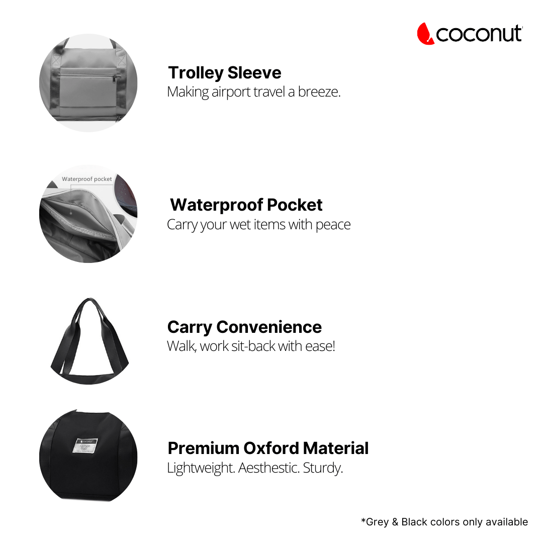 Bold expanding travel and gym bag with sleek design