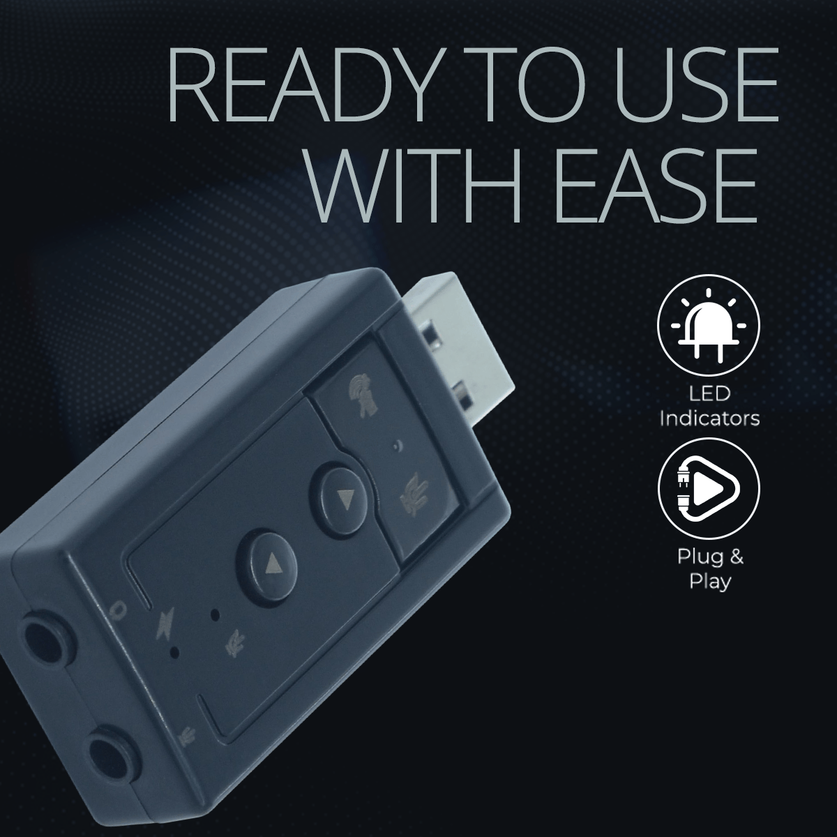 USC01 7.1 USB External Sound Card with multiple input/output ports