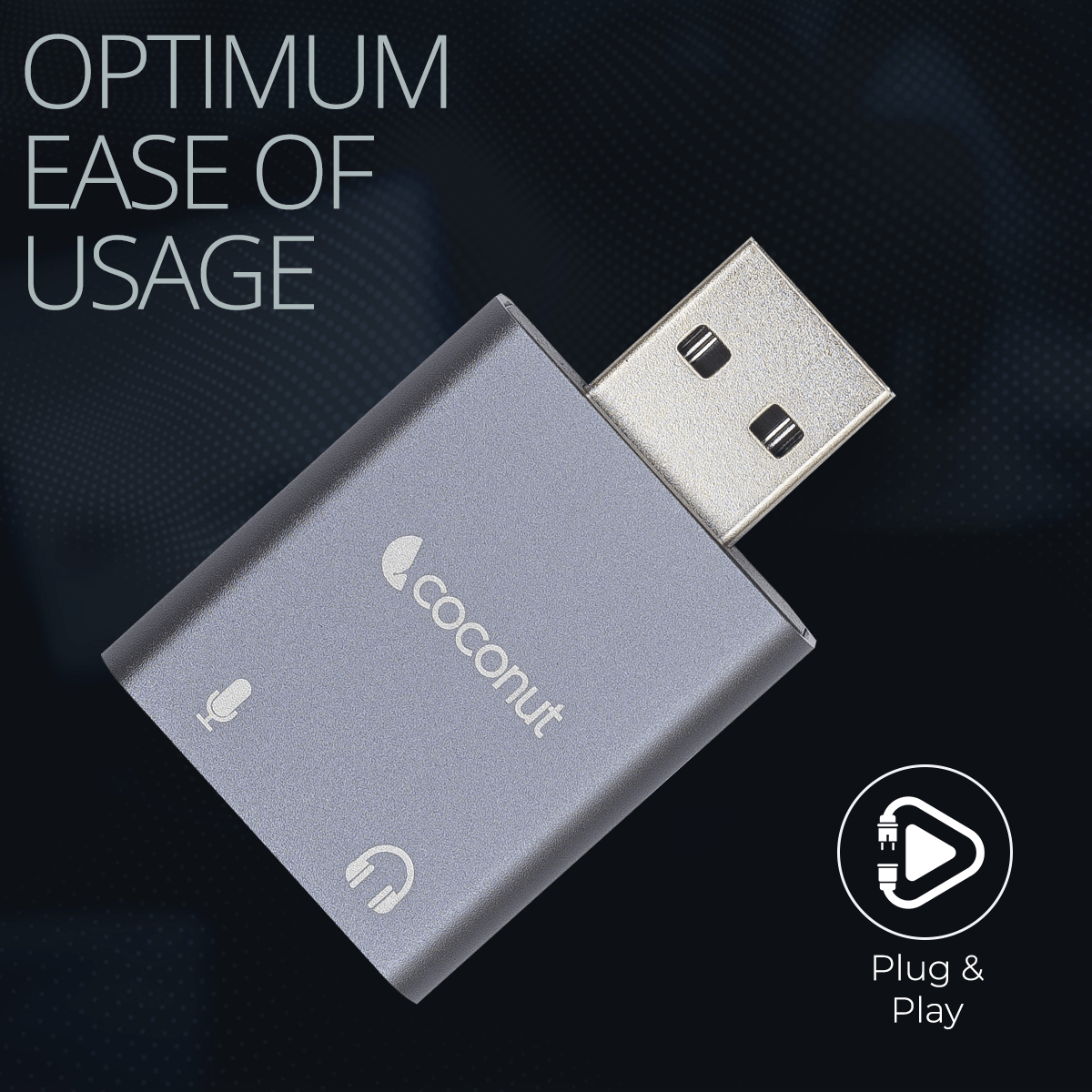 USC02 USB External Sound Card with durable aluminum body design