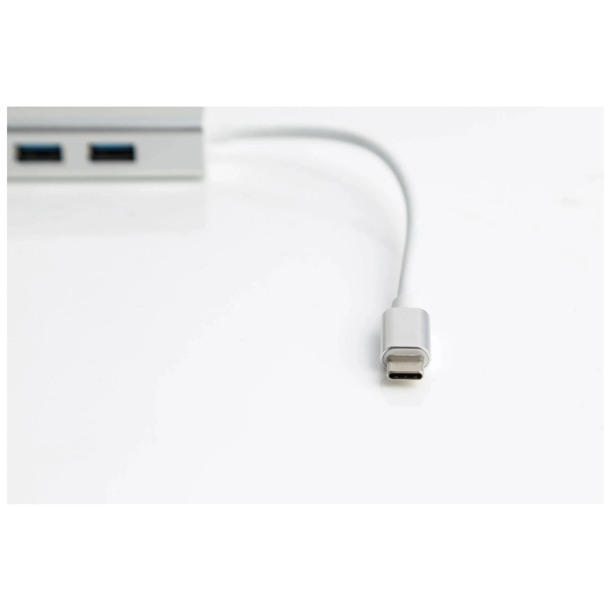 USB-C hub with 3 USB 3.0 ports and LAN connection, 1-meter cable