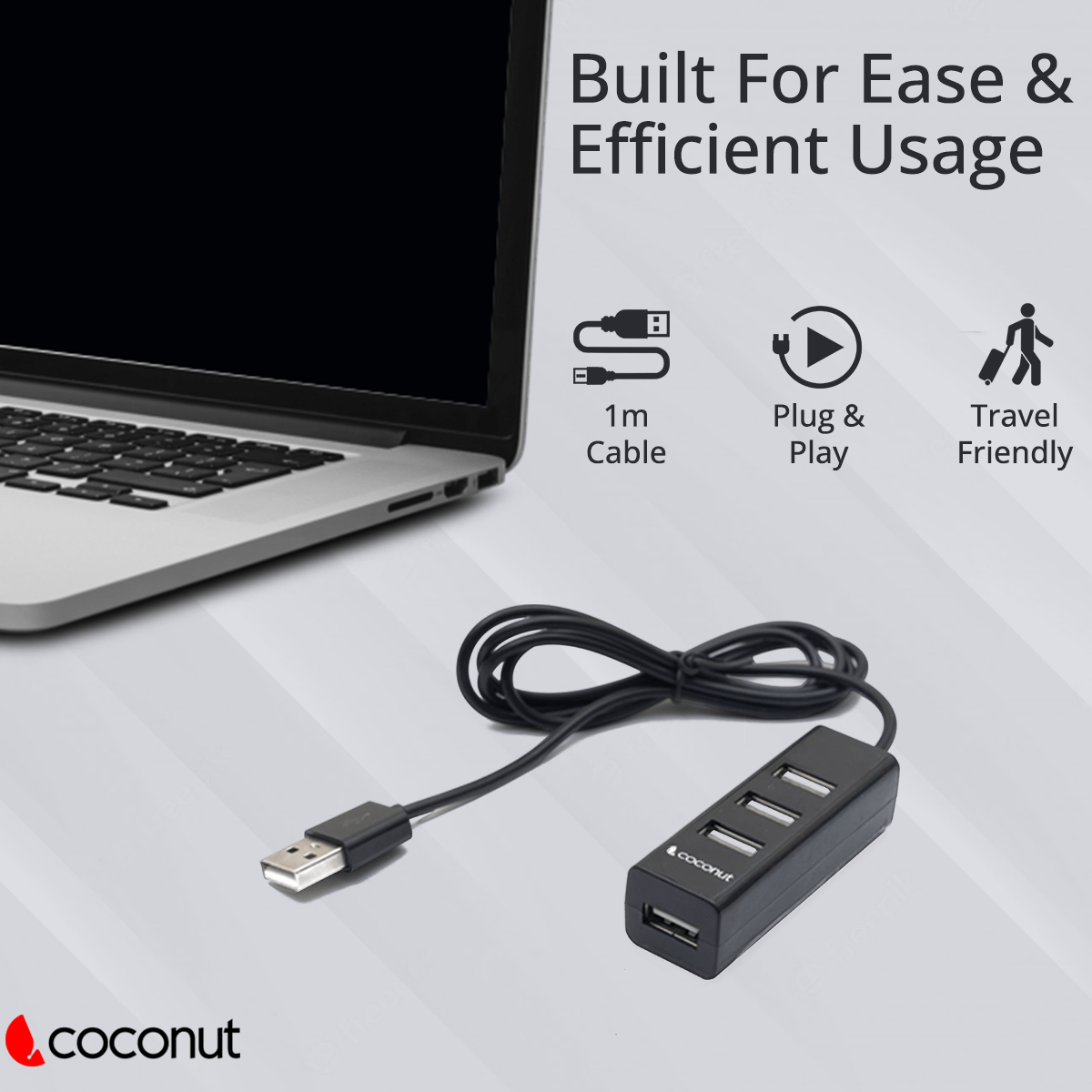 UH13 Venus 4-Port USB Hub with sleek design and compact build