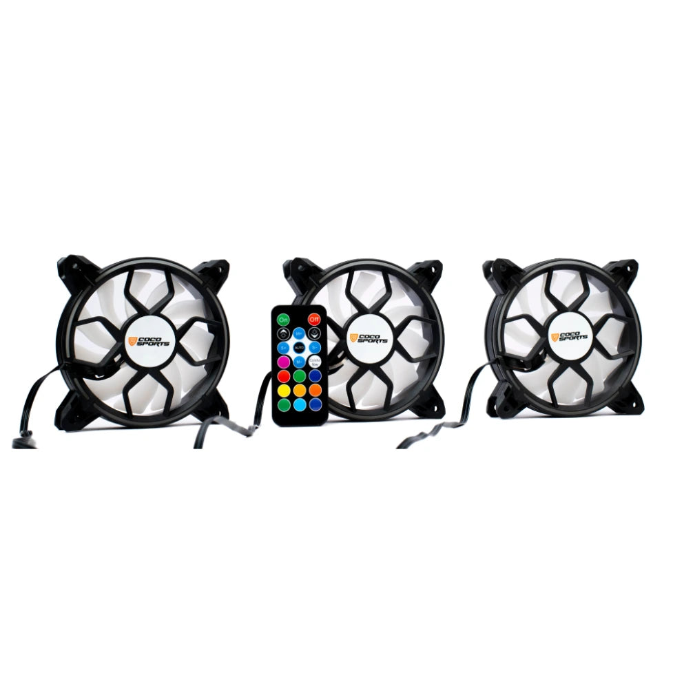 F2 Addressable RGB 120mm Fan 3-Pack with Remote Control