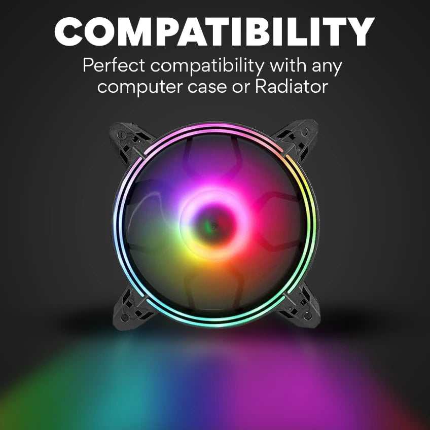 F2 Addressable RGB 120mm Fan 3-Pack with Remote Control