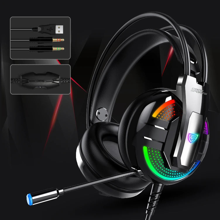 GH1 Enigma RGB Gaming Headset with customizable lighting and design