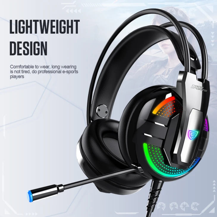 GH1 Enigma RGB Gaming Headset with customizable lighting and design