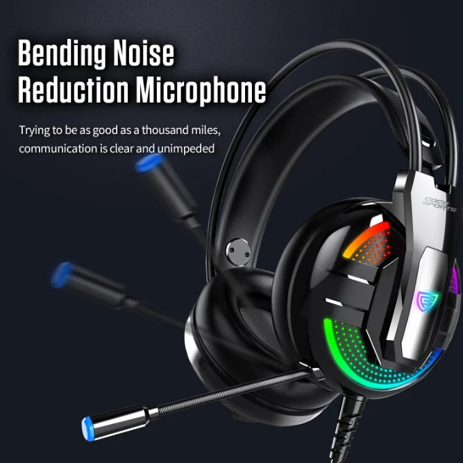 GH1 Enigma RGB Gaming Headset with customizable lighting and design