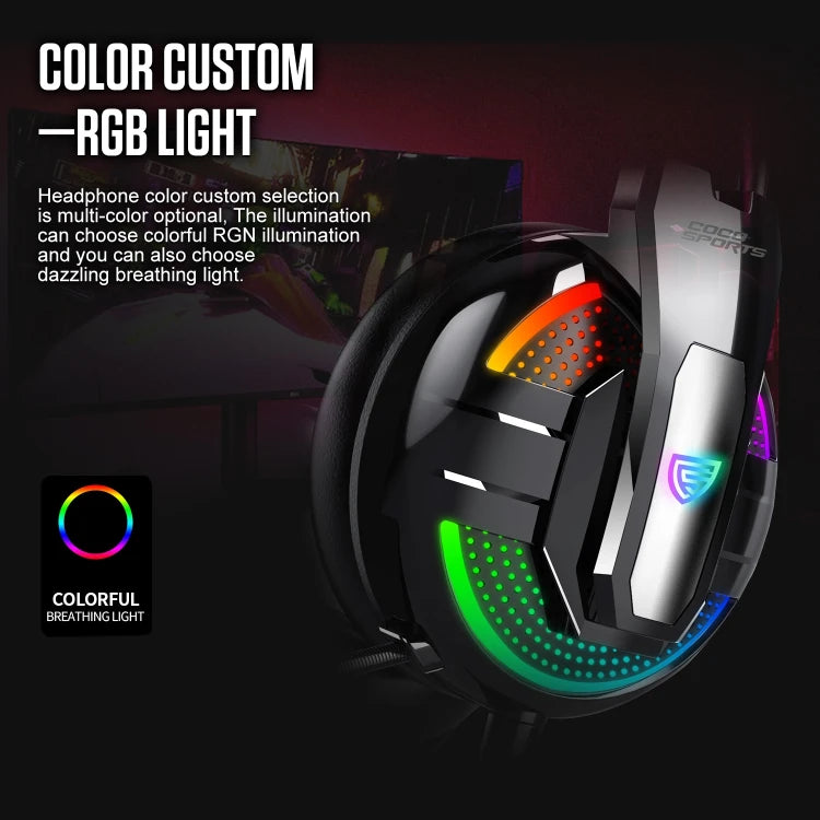 GH1 Enigma RGB Gaming Headset with customizable lighting and design