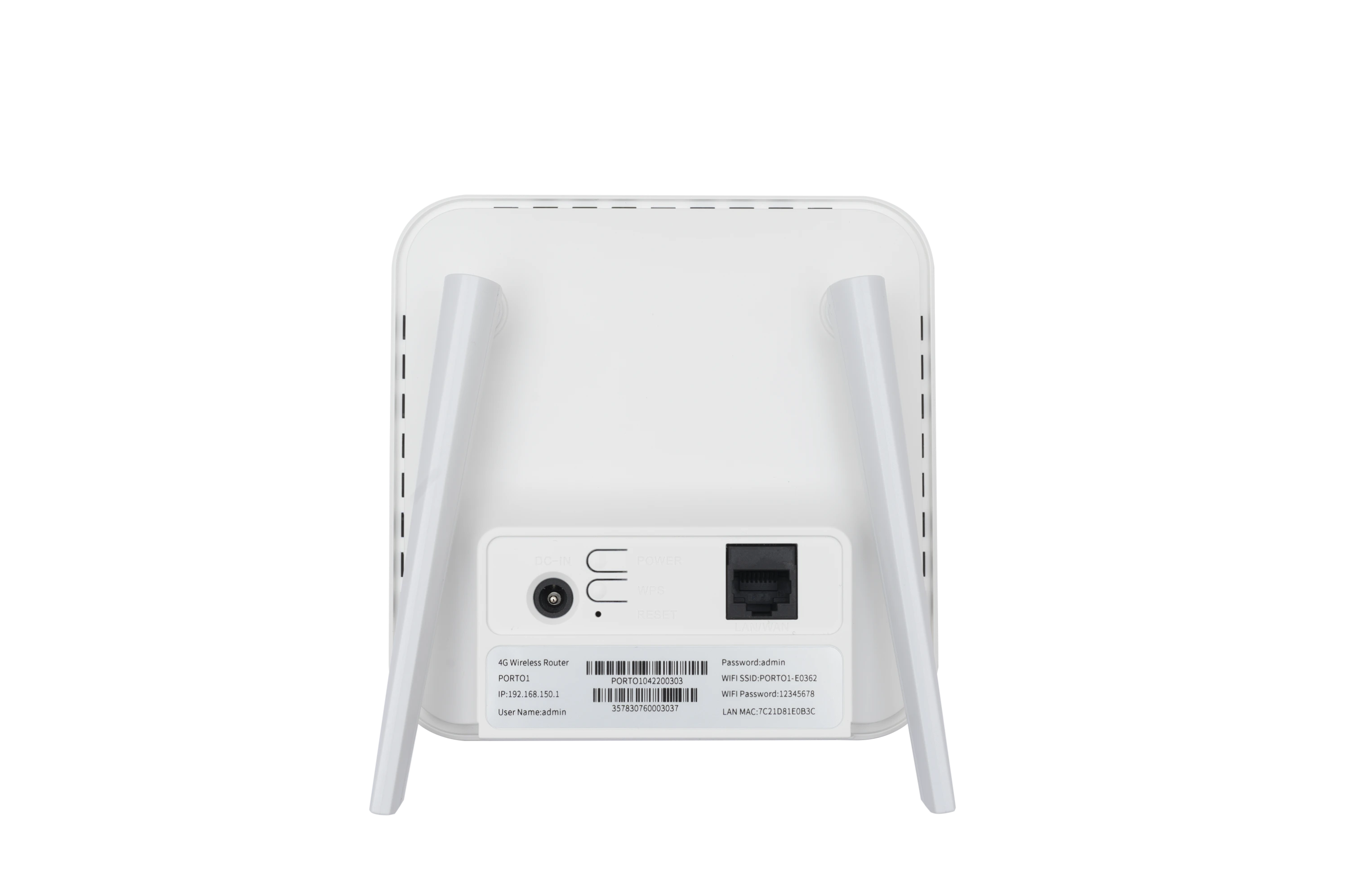 Porto 1 4G CPE Wireless Router with LAN, compact design and ports
