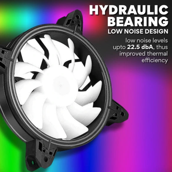 F2 Addressable RGB 120mm Fan 3-Pack with Remote Control