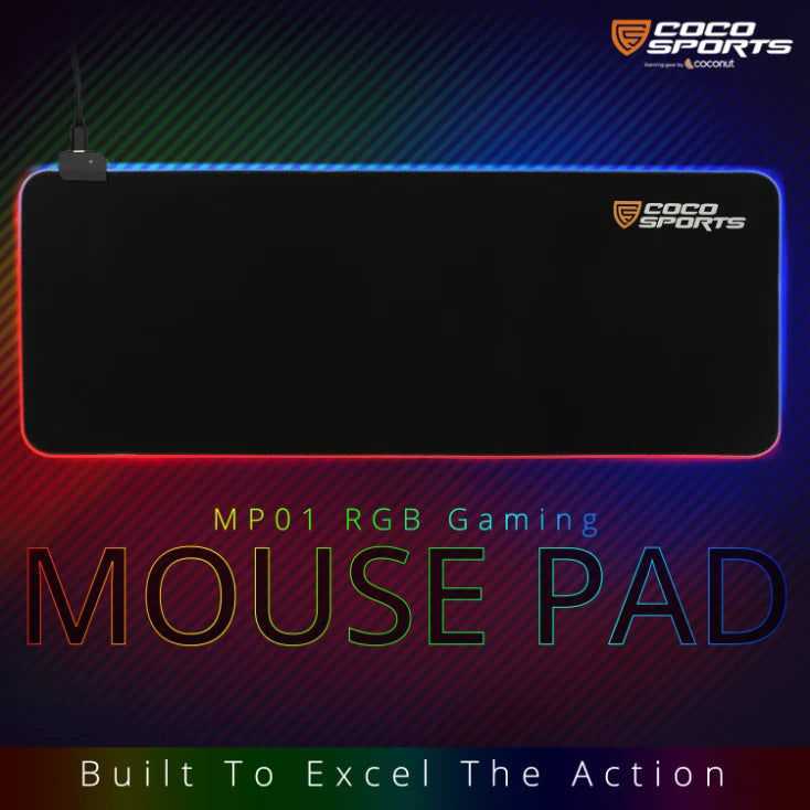 MP01 RGB Gaming Mouse Pad, Extended Size 80x30 cm with RGB Lighting