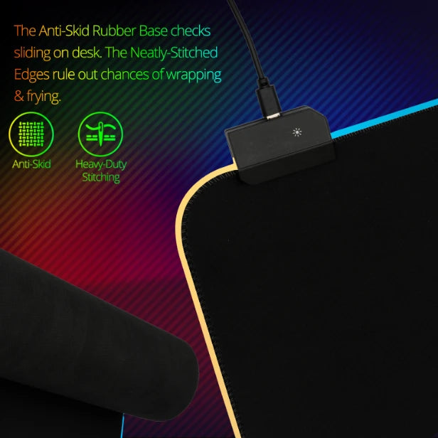 MP01 RGB Gaming Mouse Pad, Extended Size 80x30 cm with RGB Lighting