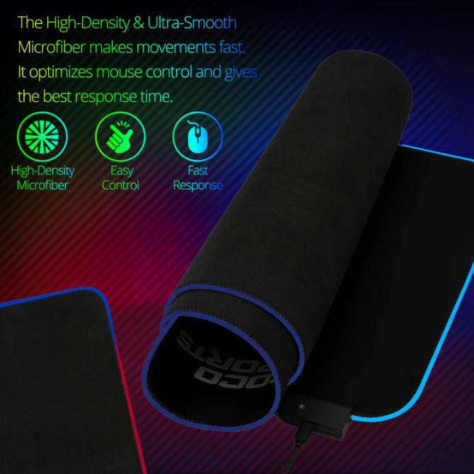 MP01 RGB Gaming Mouse Pad, Extended Size 80x30 cm with RGB Lighting