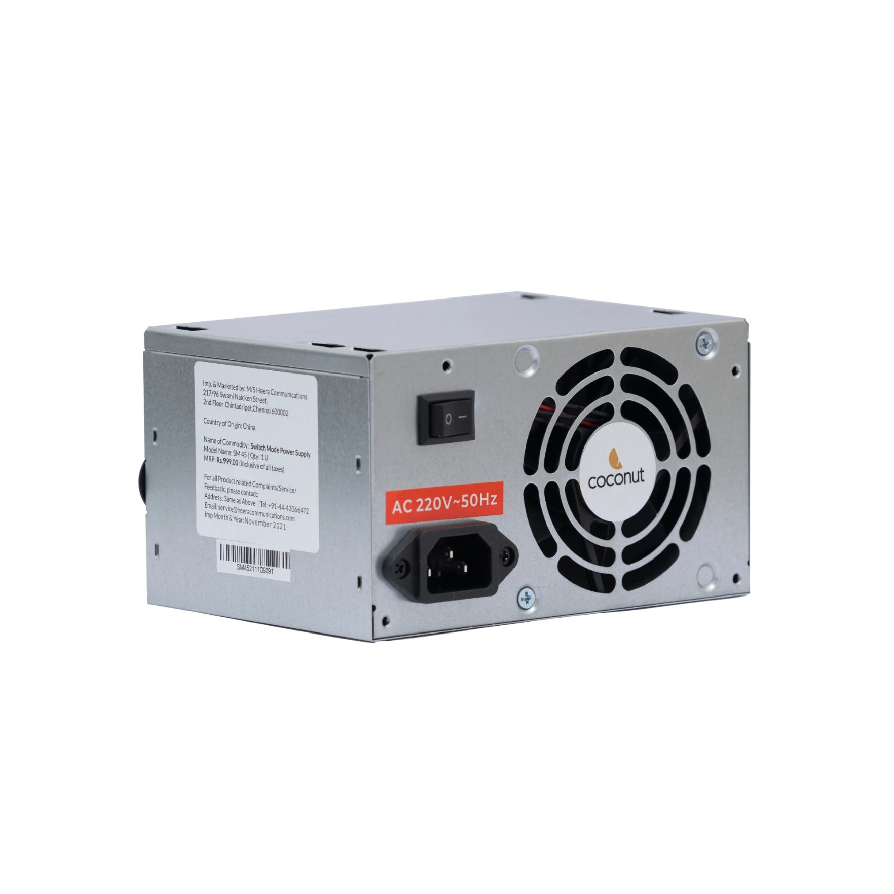 Compact SM45 SMPS unit with sleek design, efficient power output