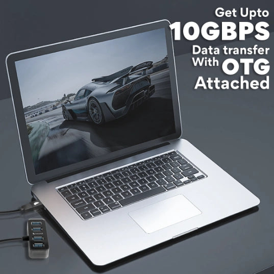 UH11 Earth 4-Port USB 3.0 Hub for fast data transfer and charging