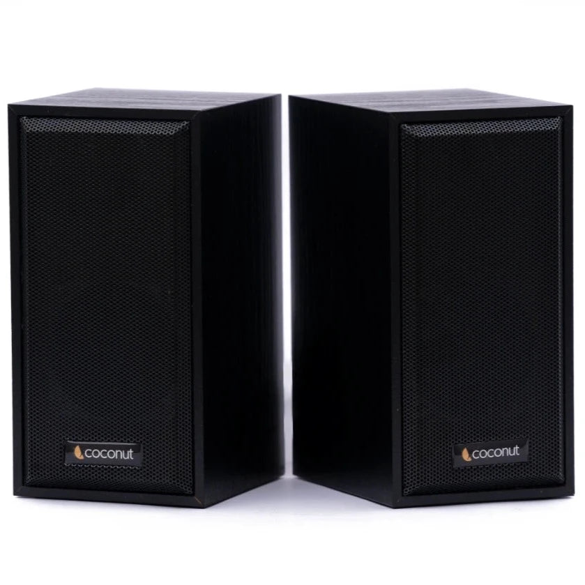 US02 Wooden USB speakers for laptop and computer, compact design
