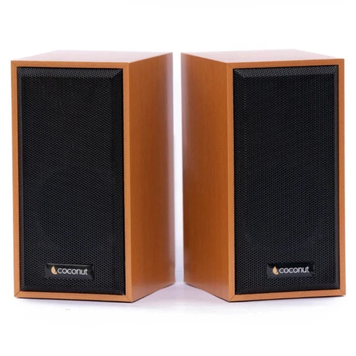 US02 Wooden USB speakers for laptop and computer, compact design