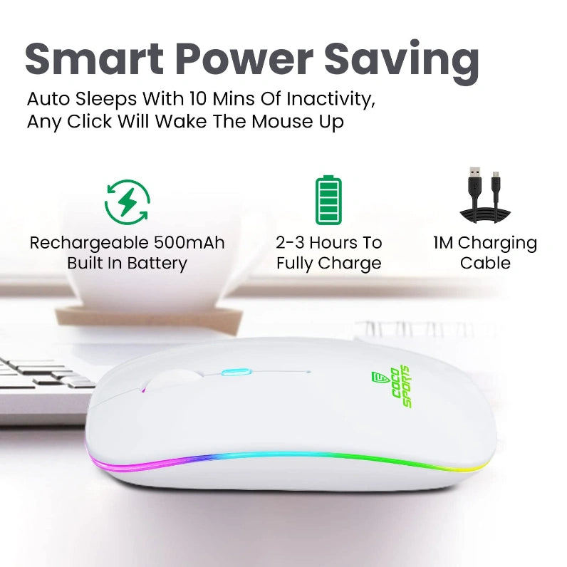 WM20 Lucid Wireless + Bluetooth Mouse, Rechargeable with Dual Connectivity