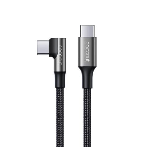 1-meter C18 Right Angle USB-C to C cable for devices