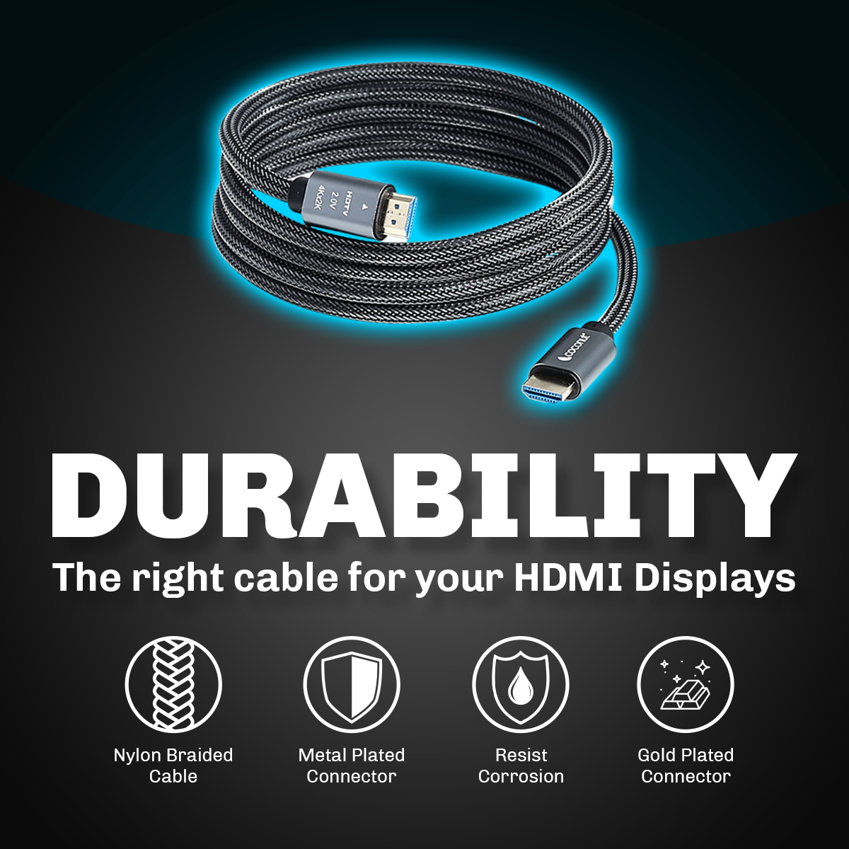 HDMI 1.4 Cable, High-Speed for HD video and audio transfer
