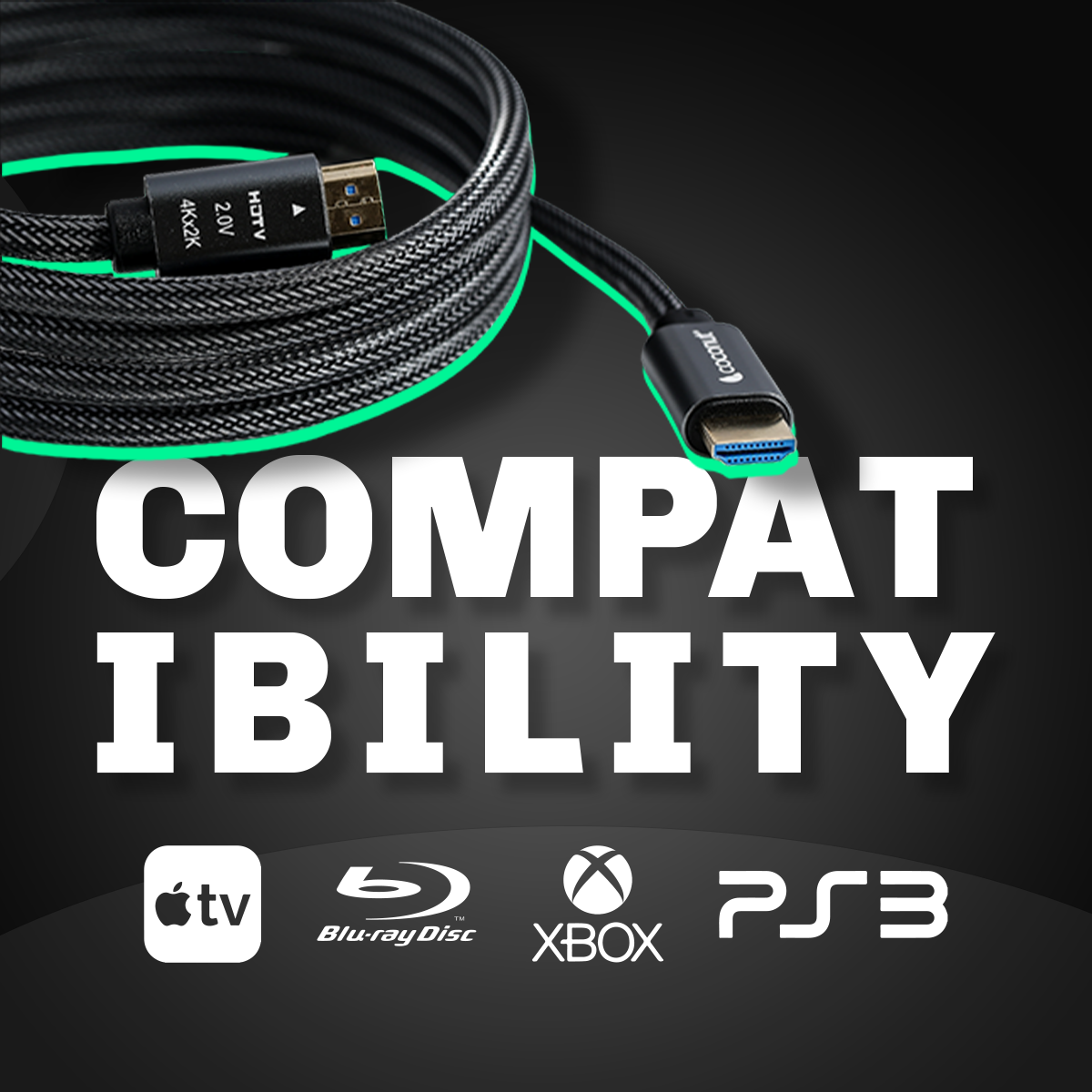 High-quality True 4K HDMI cable for superior video and audio