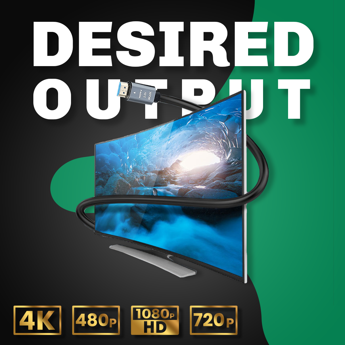 High-quality True 4K HDMI cable for superior video and audio