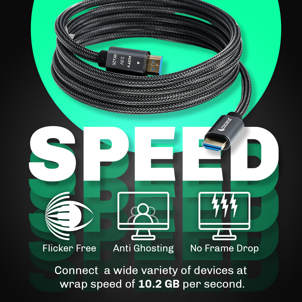 High-quality True 4K HDMI cable for superior video and audio