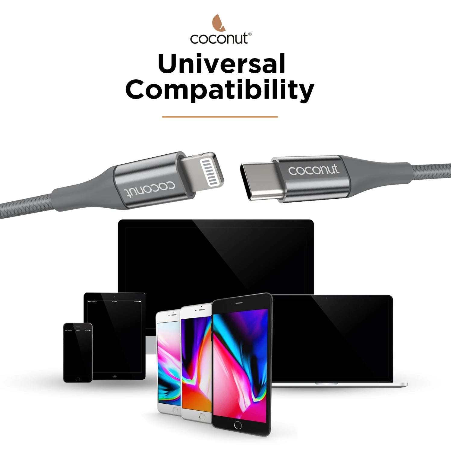 MC02 MFi Certified USB-C to Lightning Cable for fast charging